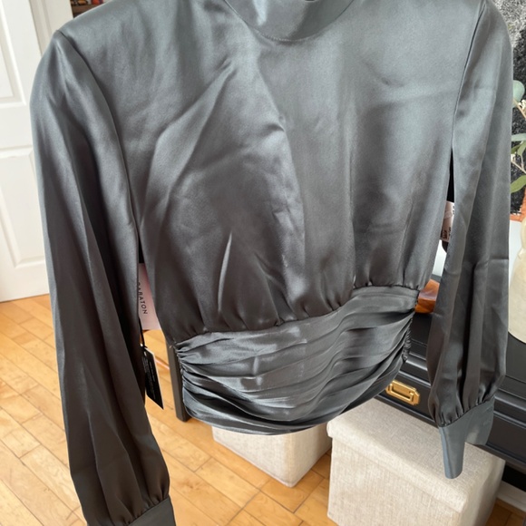 Babaton Satin Aritzia Blouse, BNWT - Picture 6 of 7